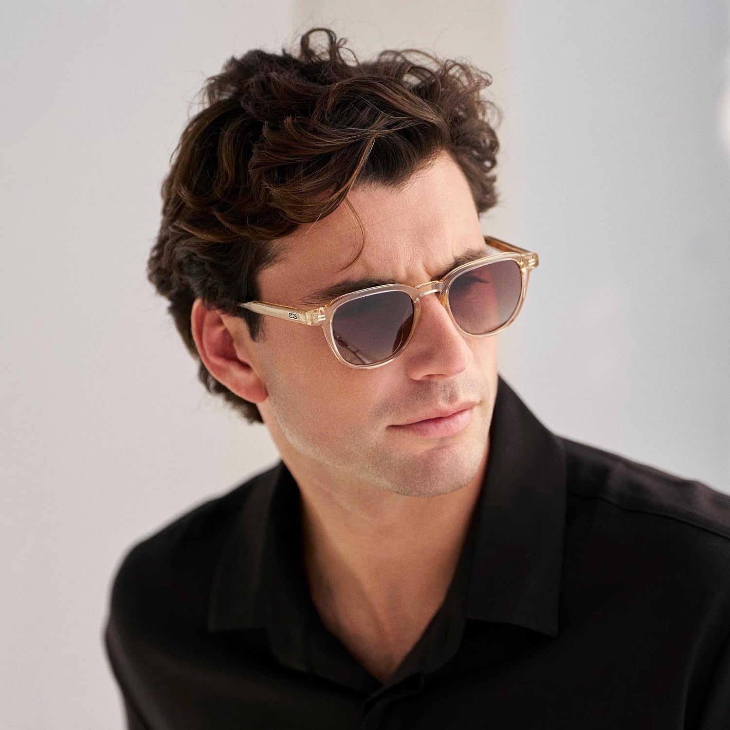 WearMe Pro WMP Eyewear – Men’s Polarized Round Sunglasses: Slim Acetate Frame, Metal Rivets, Keyhole Bridge, Retro Style