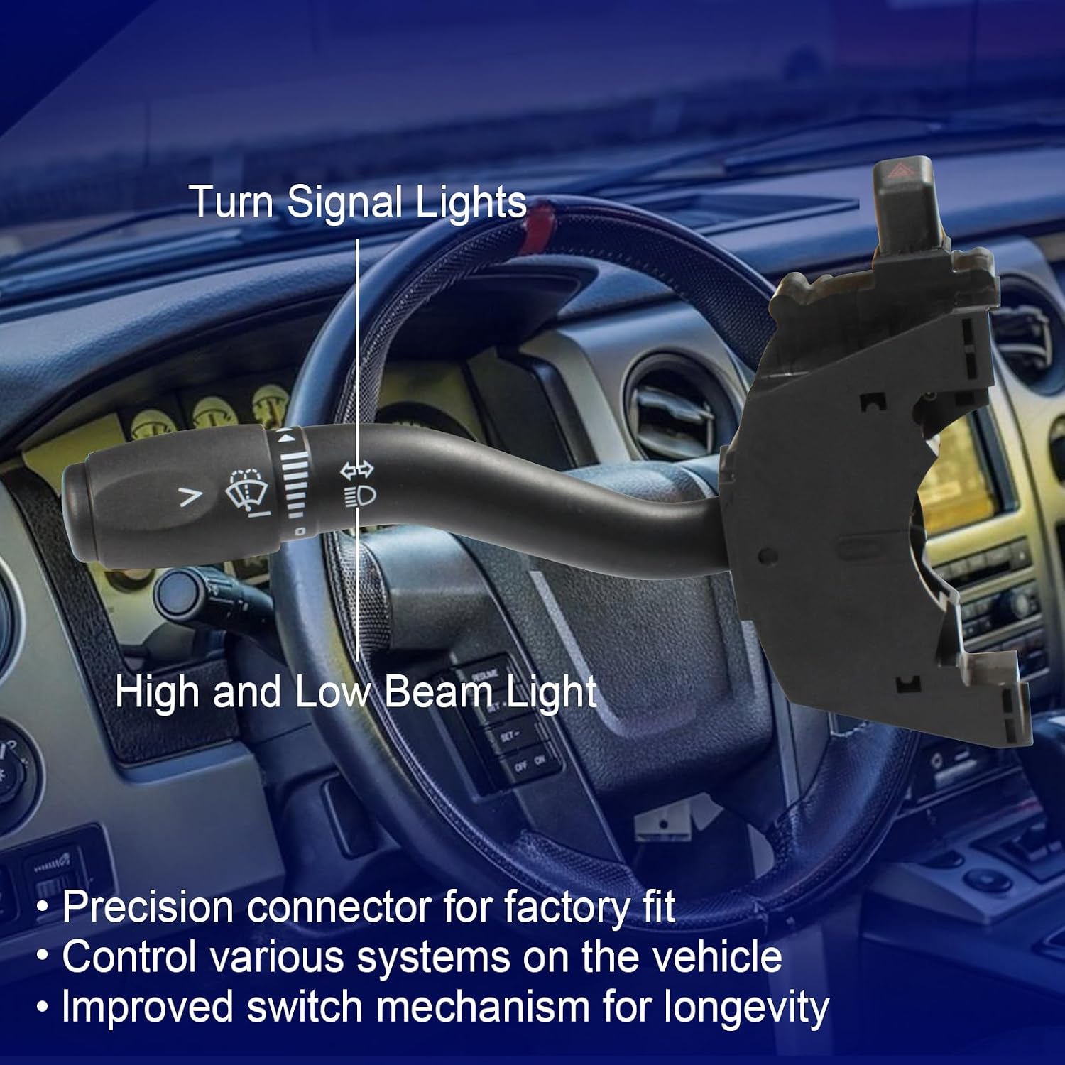 ZNB YC2Z13K359BA Turn Signal Switch Multifunction Combination Switch for Ford E-350 Super Duty 1999-2004 1Pc