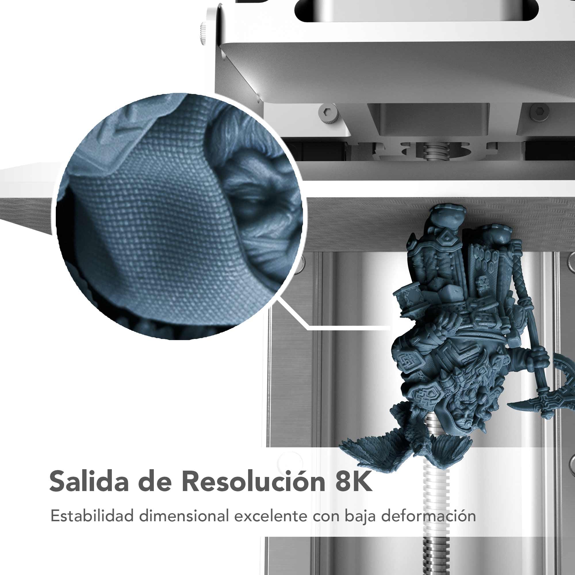 Phrozen Aqua-Gray 8K | Resina de Impresora 3D | Resina Estándar de Curado por Luz UV de 405 nm | Printing Resin para LCD/DLP/SLA Impresora | Alta Resolución y Precisión - Gris (1kg)