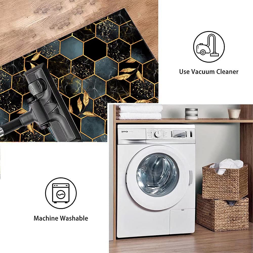 DTUQYX Tappeto Passatoia 90x140cm Antiscivolo Lavabile Antimacchia Durevole Motivo Geometrico Cucina Tappeti Runner Adatto Per Bagno, Soggiorno, Camera Da Letto, Sala Da Pranzo, Corridoio