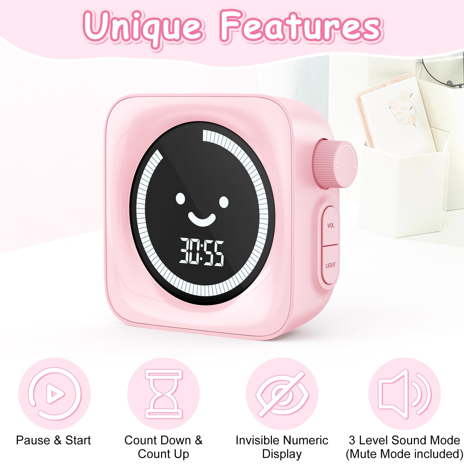 Snapklik.com : Visual Timer For Kids, 99 Minute Digital Cute Kids ...