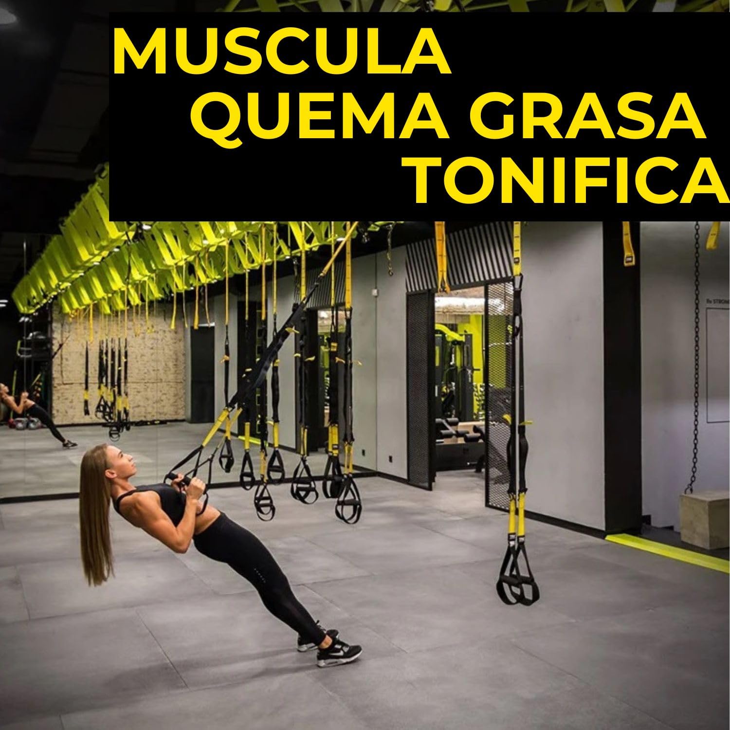 Entrenamiento en suspensión (incluye anclaje de pared y puerta), rueda abdominal y bandas elásticas de musculación. Gimnasio en casa con rodillo abdominal, cintas elásticas musculación y cuerdas