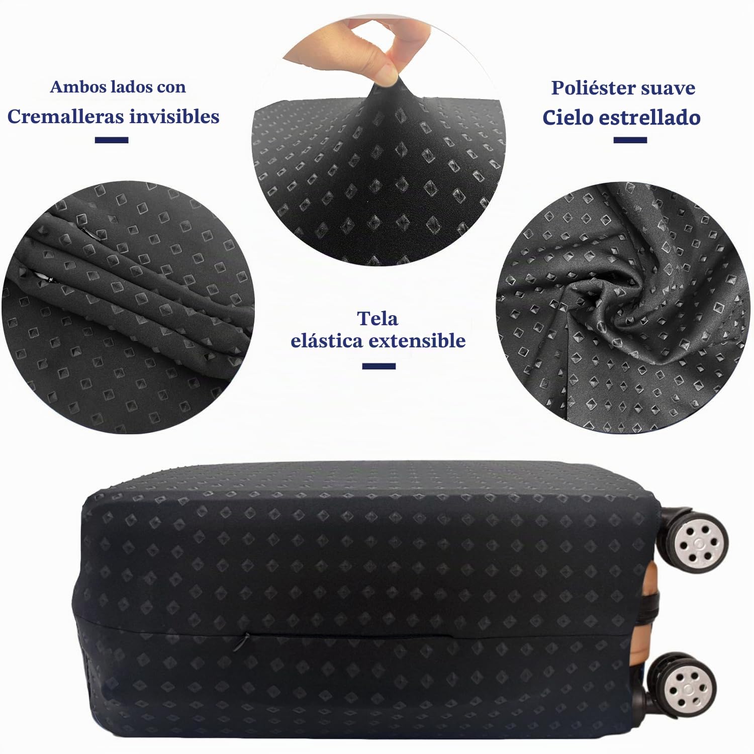 Fundas Protectoras para Maletas – Equipaje elástico Spandex Maleta Funda Protectora Lavable Cubierta de Equipaje S/M/L/XL