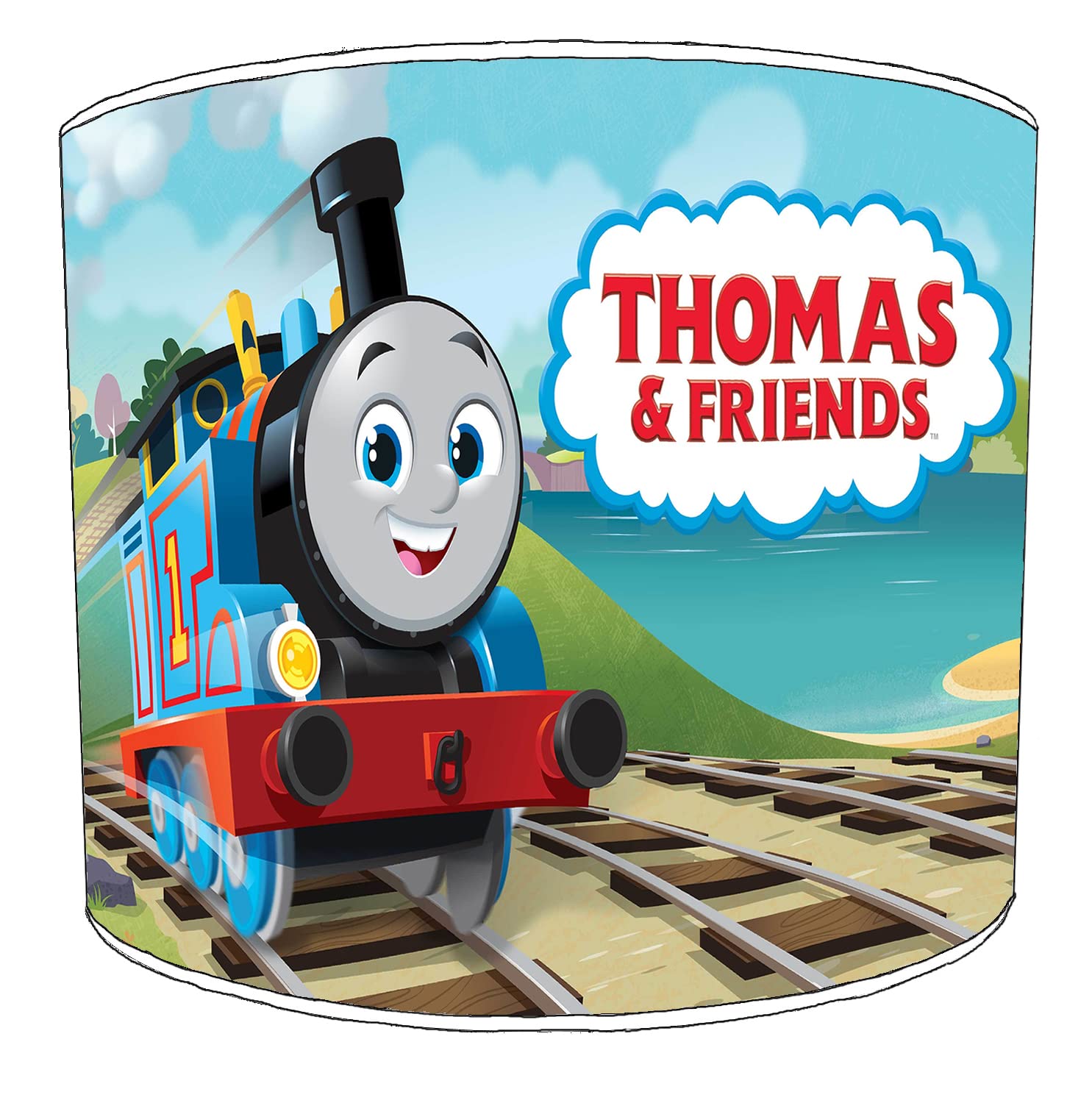 Thomas Tank Engine Childrens Lampshade5 for A Table Bedside Lamp in 3 Sizes - Free Personalisation