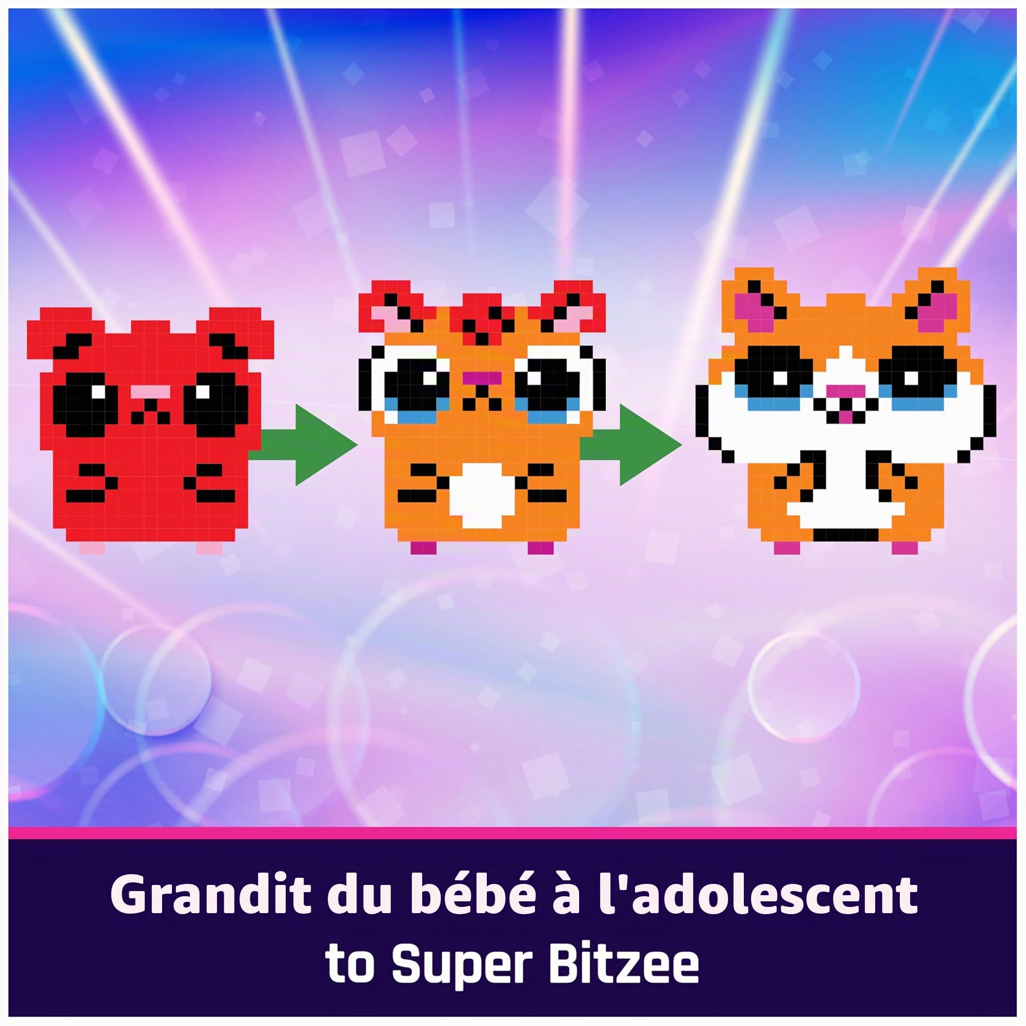 Bitzee Balle Interactive Hamster avec 20 Hamsters à l'intérieur, Roule et réagit au Toucher, Jouet Numérique Enfants 5 Ans+