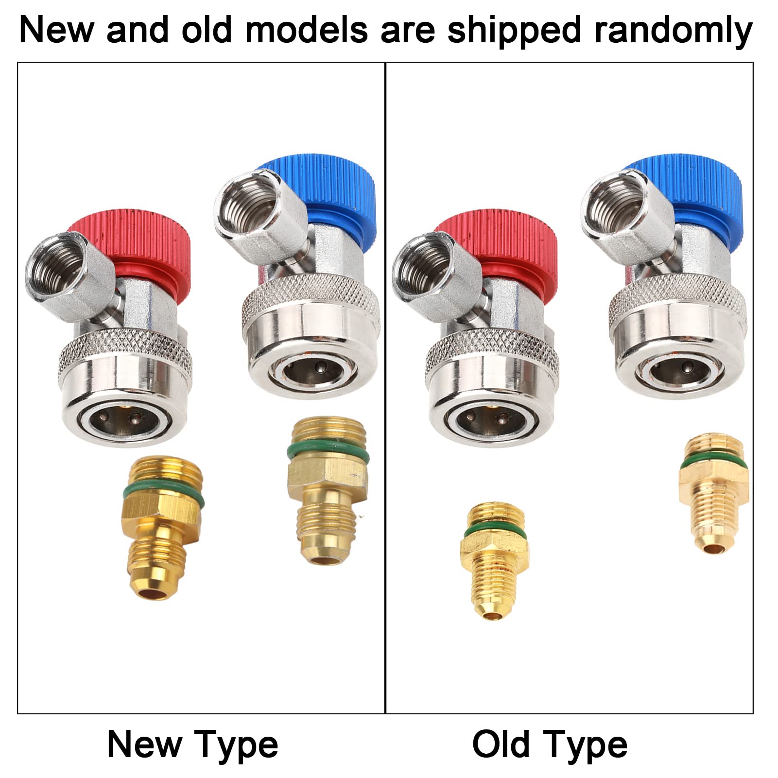 Adattatore per attacco rapido, adattatore per attacco rapido per aria condizionata basso/alto R134 Adattatore per accoppiatore per aria condizionata con tappo per auto Aggiungere fluoro
