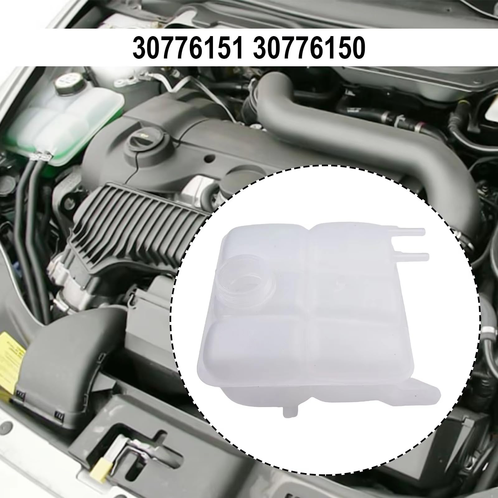 Zbiornik wyrównawczy chłodnicy do Volvo C70 2006-2013 i V50 2005-2011. Zbiornik wyrównawczy chłodnicy do odzyskiwania płynu chłodzącego silnik samochodowy. Numer części: 30776151