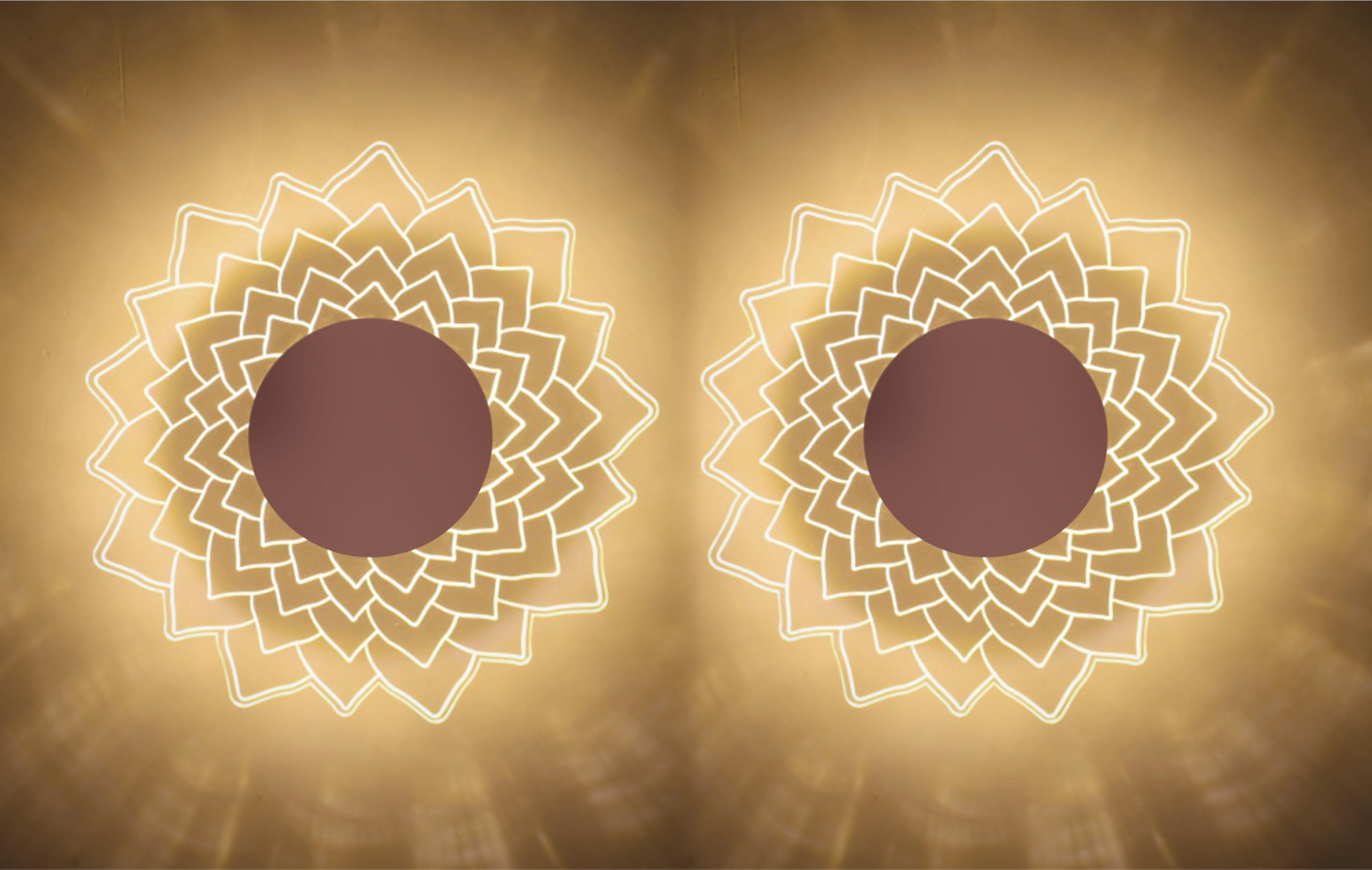 Lamp master 3-in-1 LED Sunflower Wall & Ceiling Light - Creative Acrylic Decorative Wall Light, Modern Wall Sconce for, Bedroom, Living Room, Gifts, Kids Room, Vanity Light, Hallway | Pack of 2