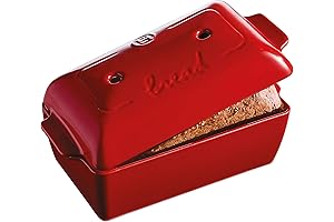 Emile Henry Burgundy Ceramic Loaf Baker for Exquisite Bread Artisanship