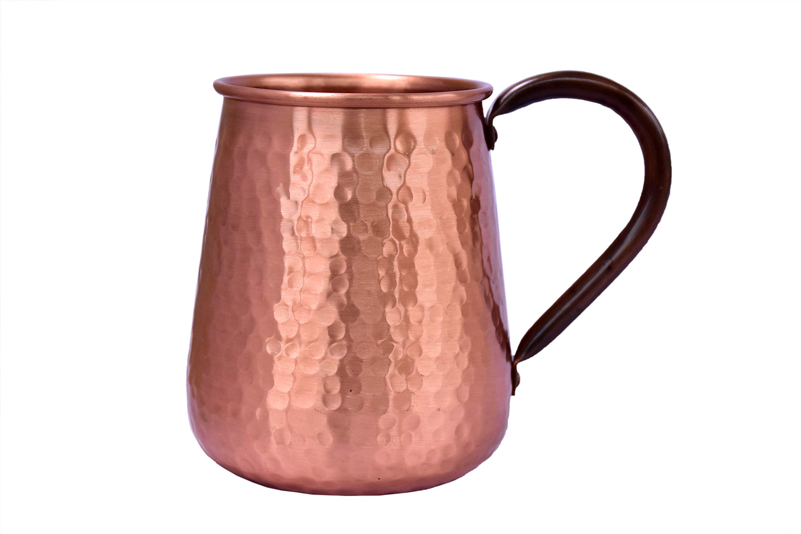 De Kulture Handcrafted Pure Copper Mug Moscow Mule With Handle, Ideal Drinkware With Ayurveda & Yoga Benefits Best Kitchen & Dining Table Decoration, 3.0x4.0 (LWH) Inches, Set of 2