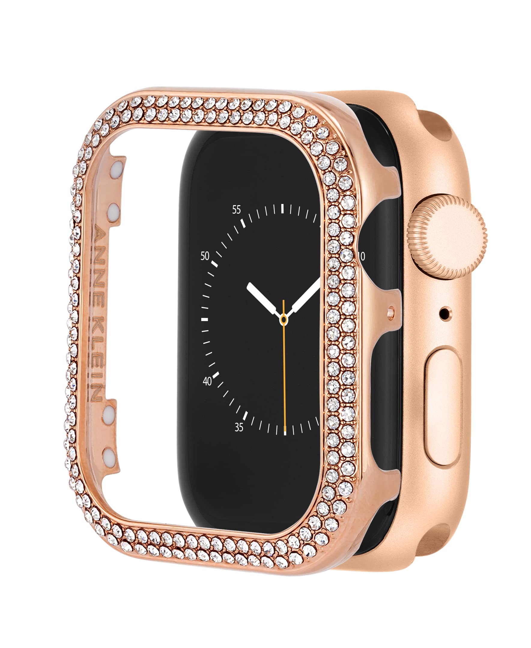 Anne Klein Premium Crystal Bumper, Compatible with Apple Watch, Seamless Fit, Easy Installation, Bumper for Apple Watch, Rose Gold-Tone, 40mm, Elegant
