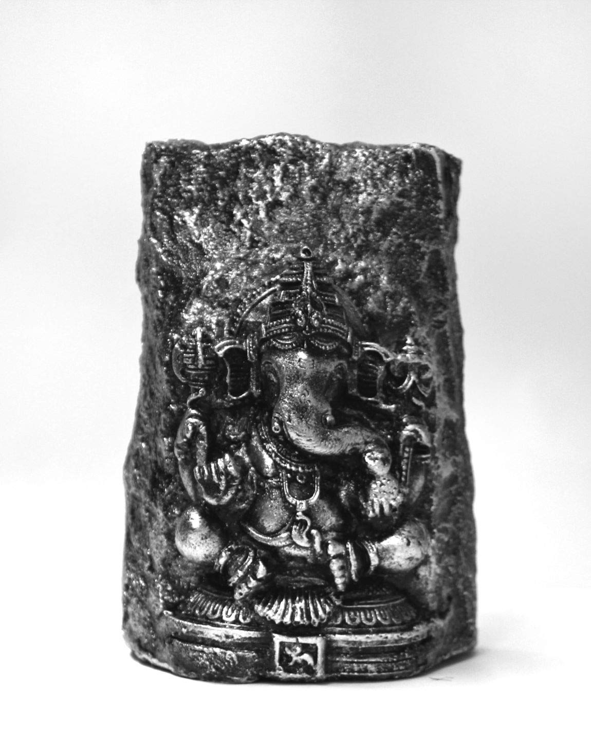 Brahma Crafts Stone Ganesha Idol, Ganapathi, Vinayaka Statue, Sculpture , Home Decor- 8.5 cm Height, 4 cm Length,Black