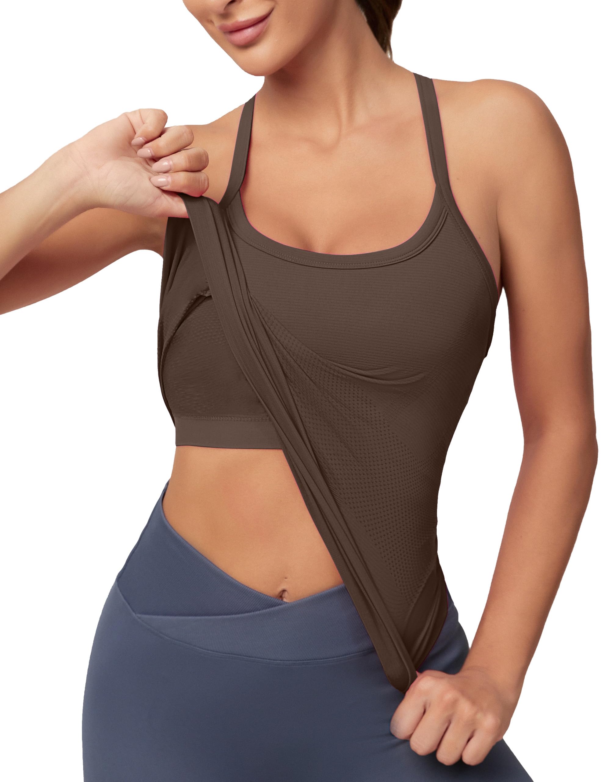MathCat Racerback Tank Tops Workout Tops for Women
