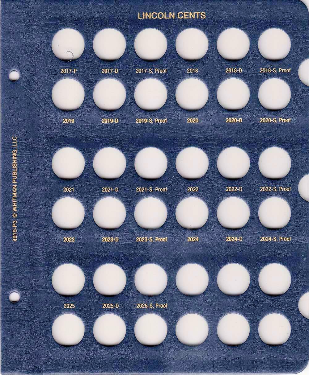 Whitman US Lincoln Cent Coin Album 1996 - 2024 (Printed Dates) with Bicentennial #2235