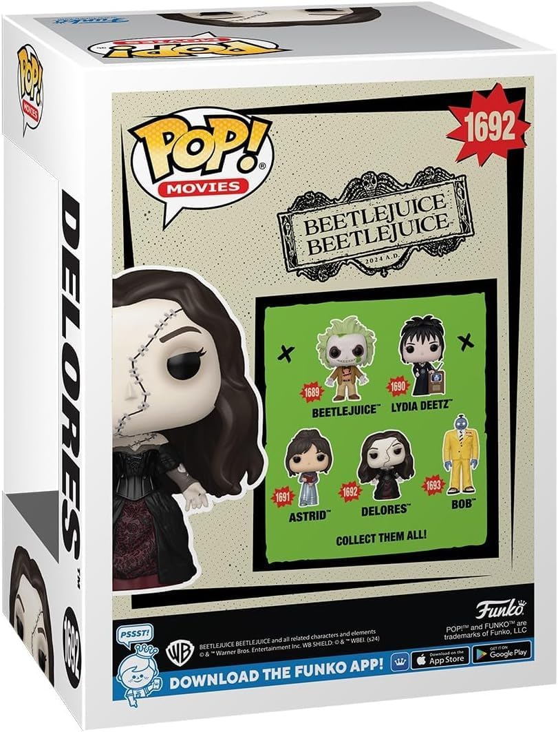 POP Movies: Beetlejuice Beetlejuice - Delores Funko Vinyl Figure (Bundled with Compatible Box Protector Case), Multicolor, 3.75 inches