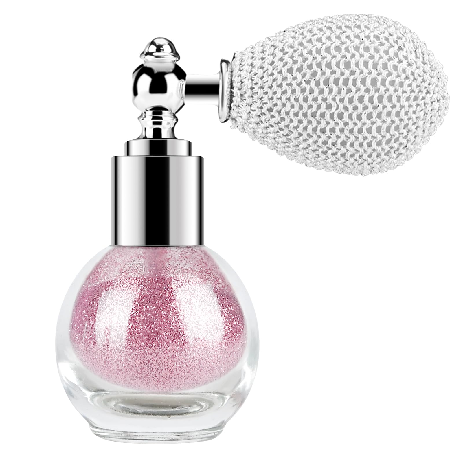 KYDA Glitter Powder Spray, Loose Shimmer Powder, Highlighter Spray Makeup for Face Body Hair, Lasting Glitter Hairspray, Cosmetic Sparkling Body