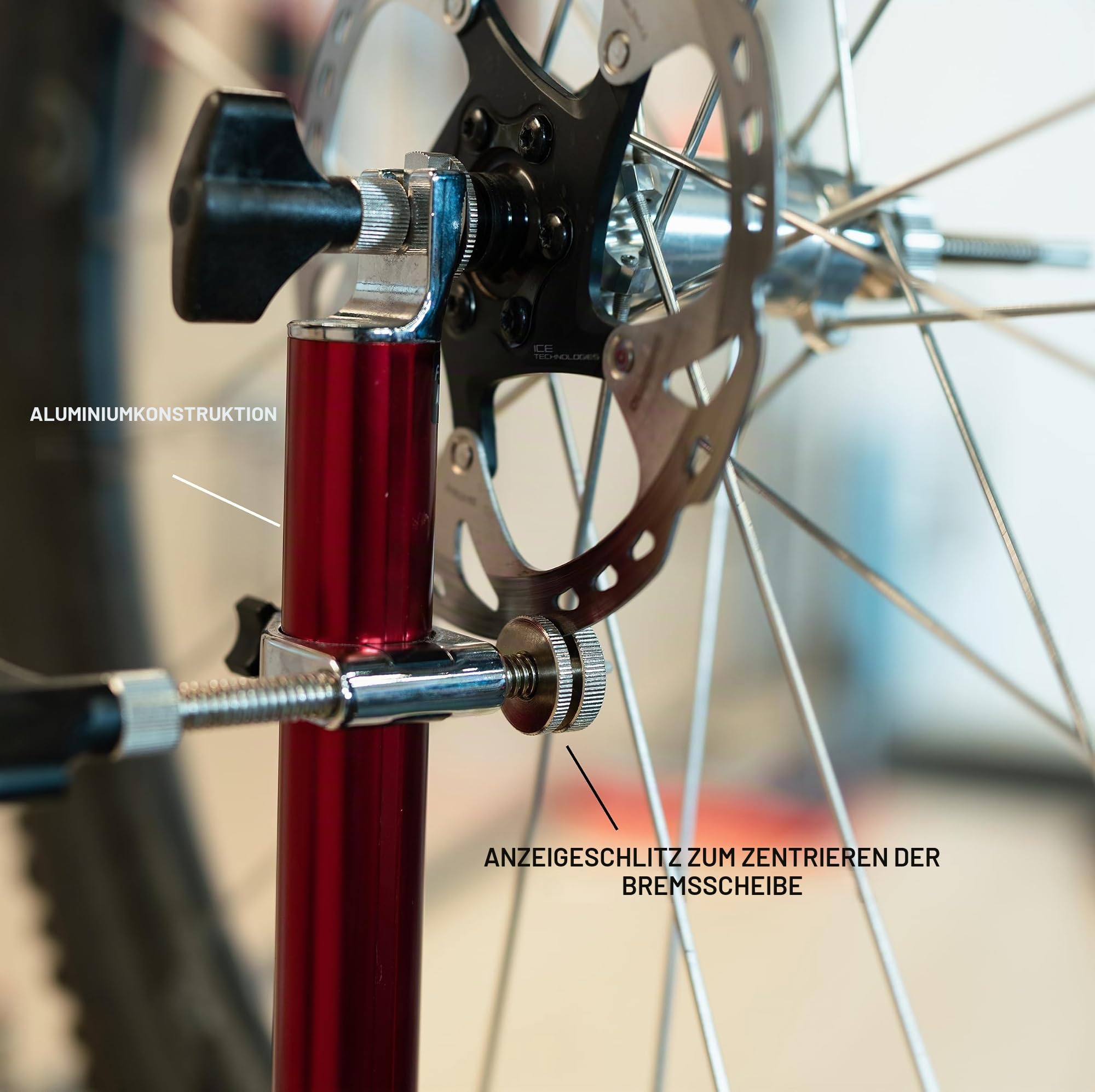 Feedback Sports Pro Truing Stand Zentrierständer, Red, One Size