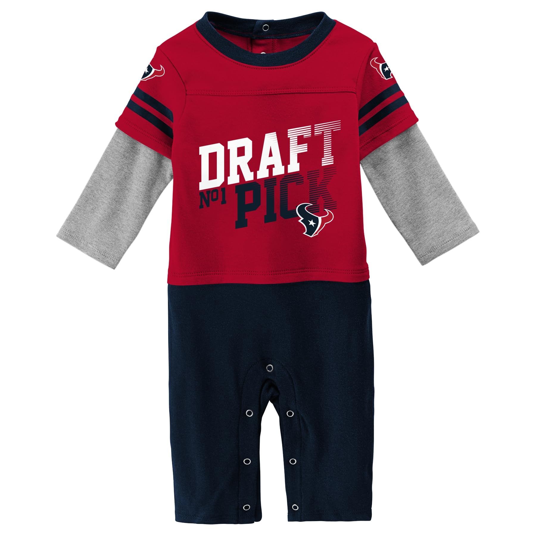 Outerstuff NFL Houston Texans Newborn & Infant Draft Pick Long Sleeve Coverall Crimson, 3-6 Months