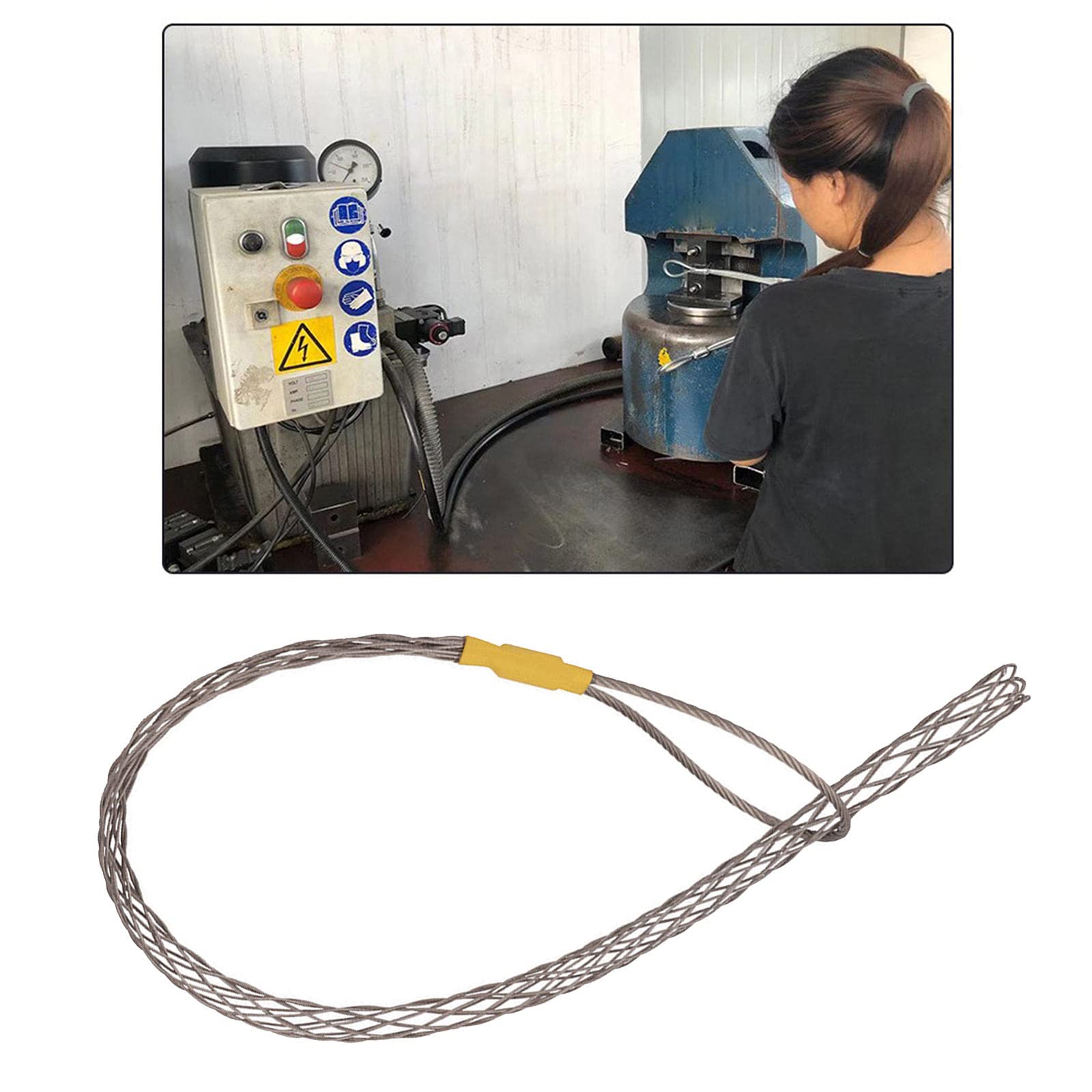 oshhni 1 Stück Drahtkabel Elektrische Antislip Kabelzubehör, Gewebter Kabelmantel Flexibel, Kabelhülle Gute Flexibilität, Kabelschlauch Zuschneidbar für Dekorationshäuser Hause Büro - 18-25mm