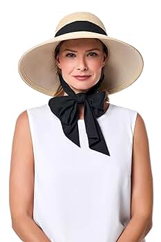 Coolibar UPF 50+ Women's Stella Scarf Detail Hat - Sun