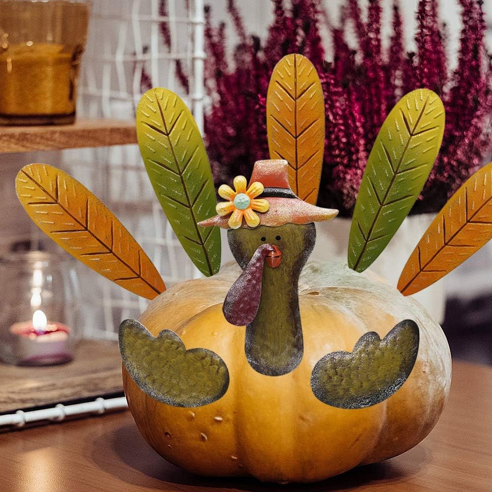 FORUP Thanksgiving Pumpkin Turkey Making Kit, Turkey Decor Kit for Autumn Fall Harvest Home Seasonal Decor