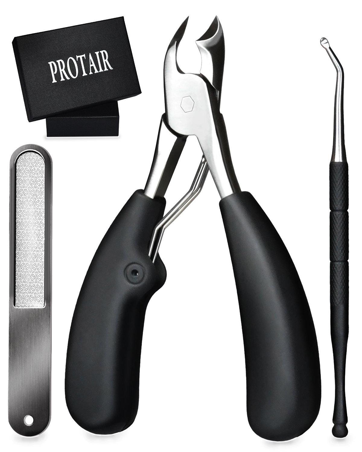 PROTAIR Nail Nipper Clipper Ingrown Toenail 3pc Set File Probe Steel