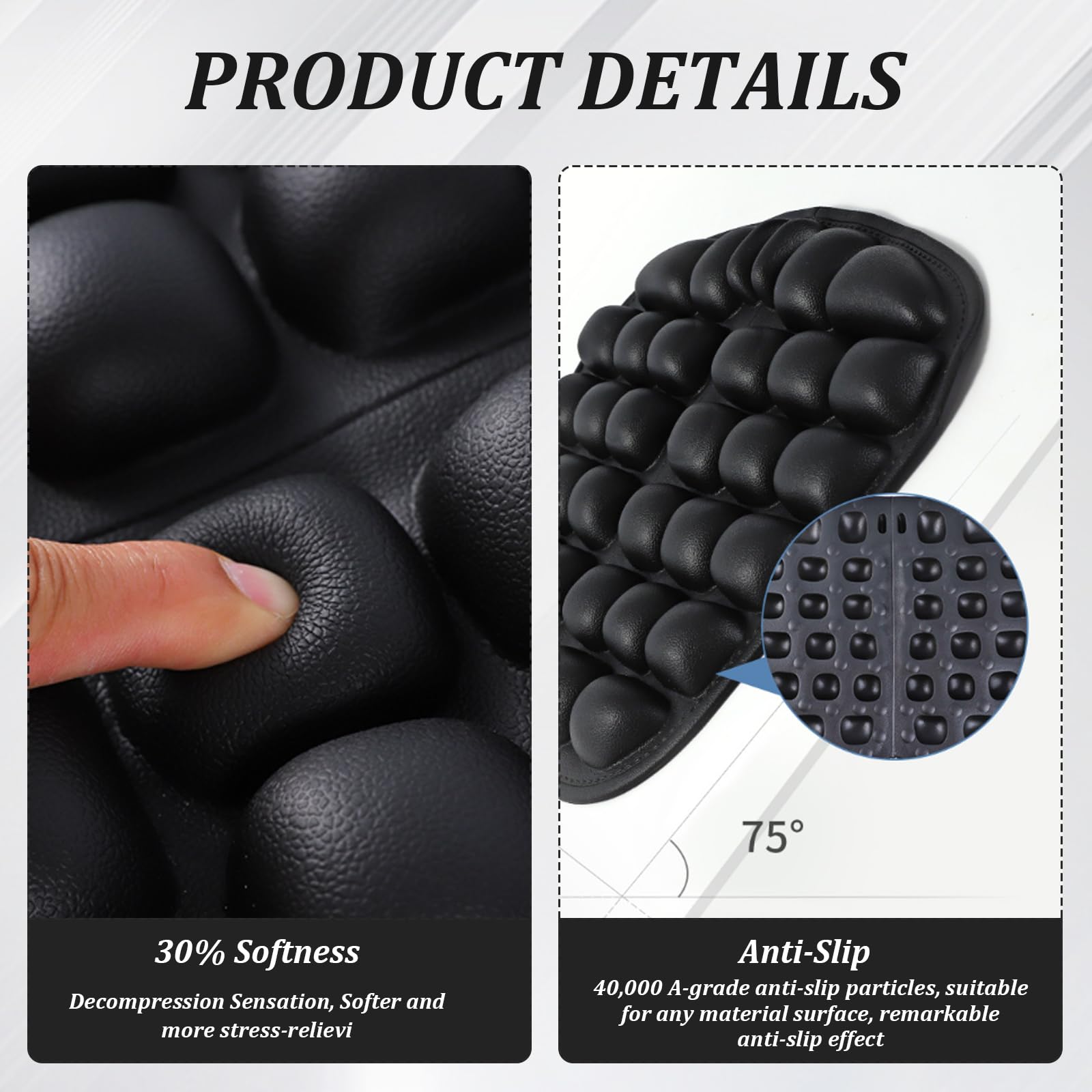 Cuscino antidecubito gonfiabile, ergonomico, con celle d'aria 3D per alleviare la pressione e alleviare il coccige, pieghevole, per sedia da ufficio, viaggi, seggiolino auto e sedia a rotelle, 42 x 35