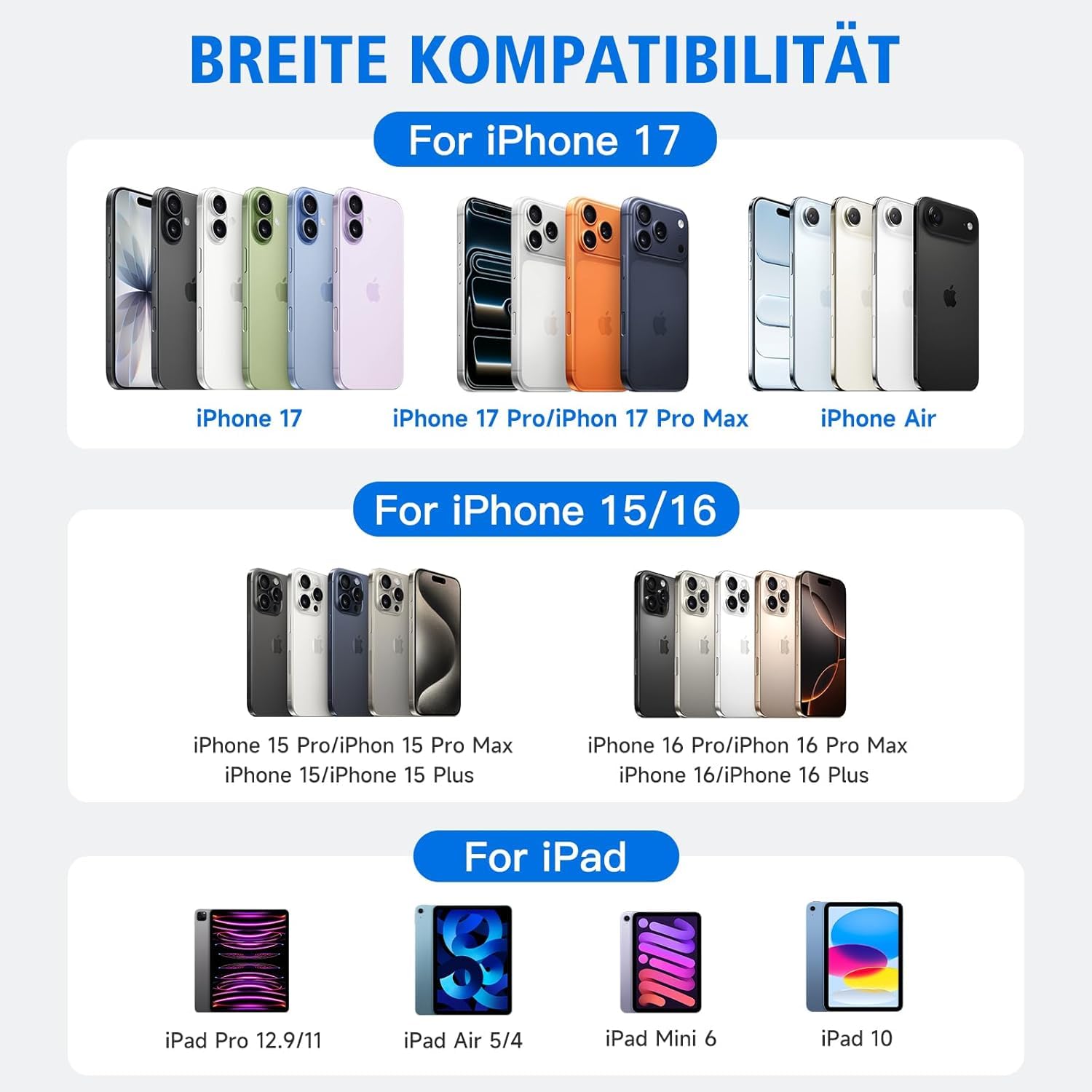 Ładowarka USB-C 30 W, szybka ładowarka USB-C z kablem PD o długości 2 m, nylonowy kabel USB typu C do iPhone'a 17, 16, 15 Pro Max Plus, iPada, Samsunga Galaxy S25 i S24, ładowarka USB-C z kablem