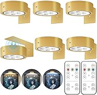 Vista 65 de 3-Pack Picture Lights for Wall, Rechargeable Battery Operated Led Painting Light with Remote Dimmable ＆ Timer, 3 Lighting Modes Magnetic Art Display