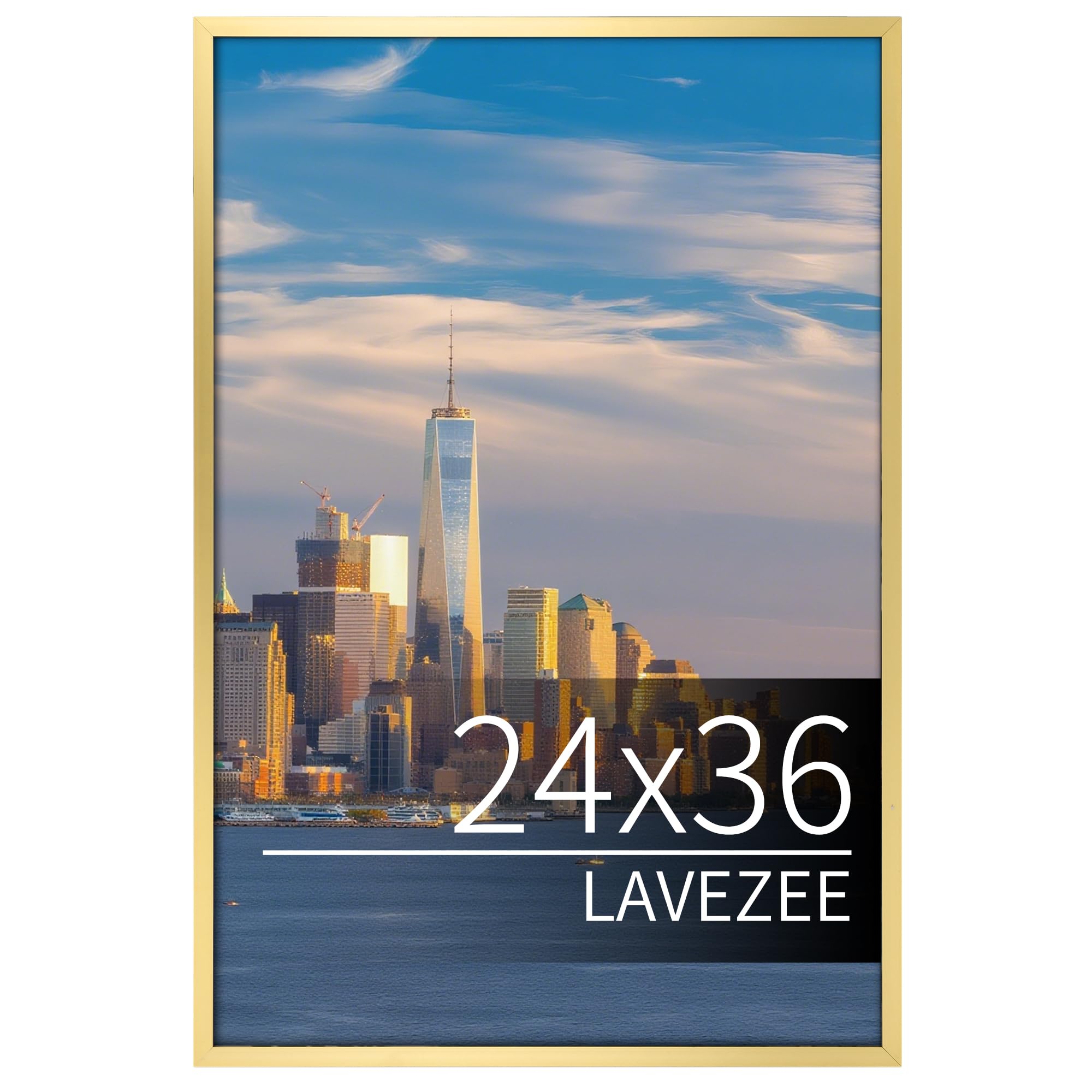 Lavezee 24x36 Poster Frame Gold