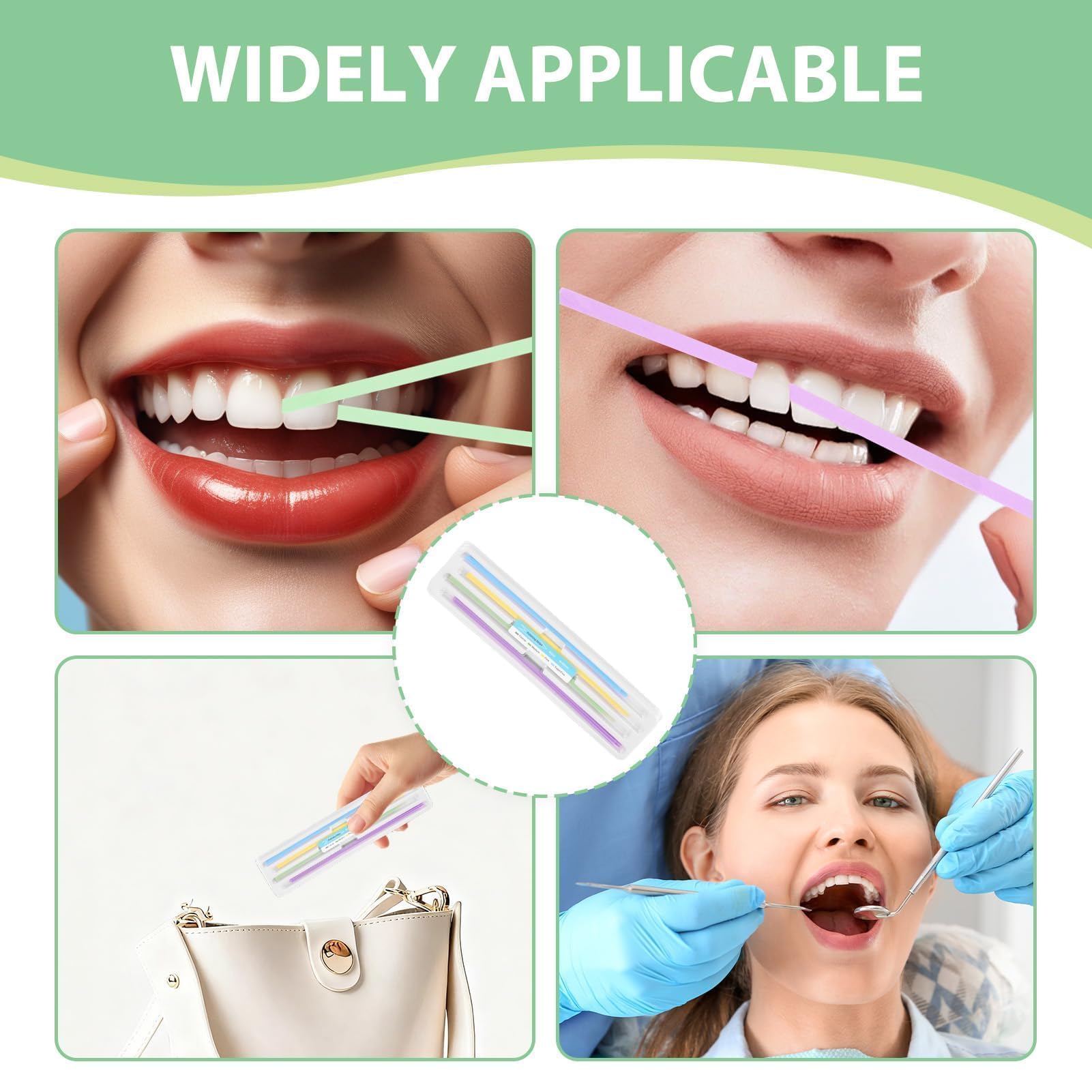 Tira de Pulido Dental 60 Piezas 18×4.5×0.7mm Abrasivos Limpieza Dental Blanqueamiento