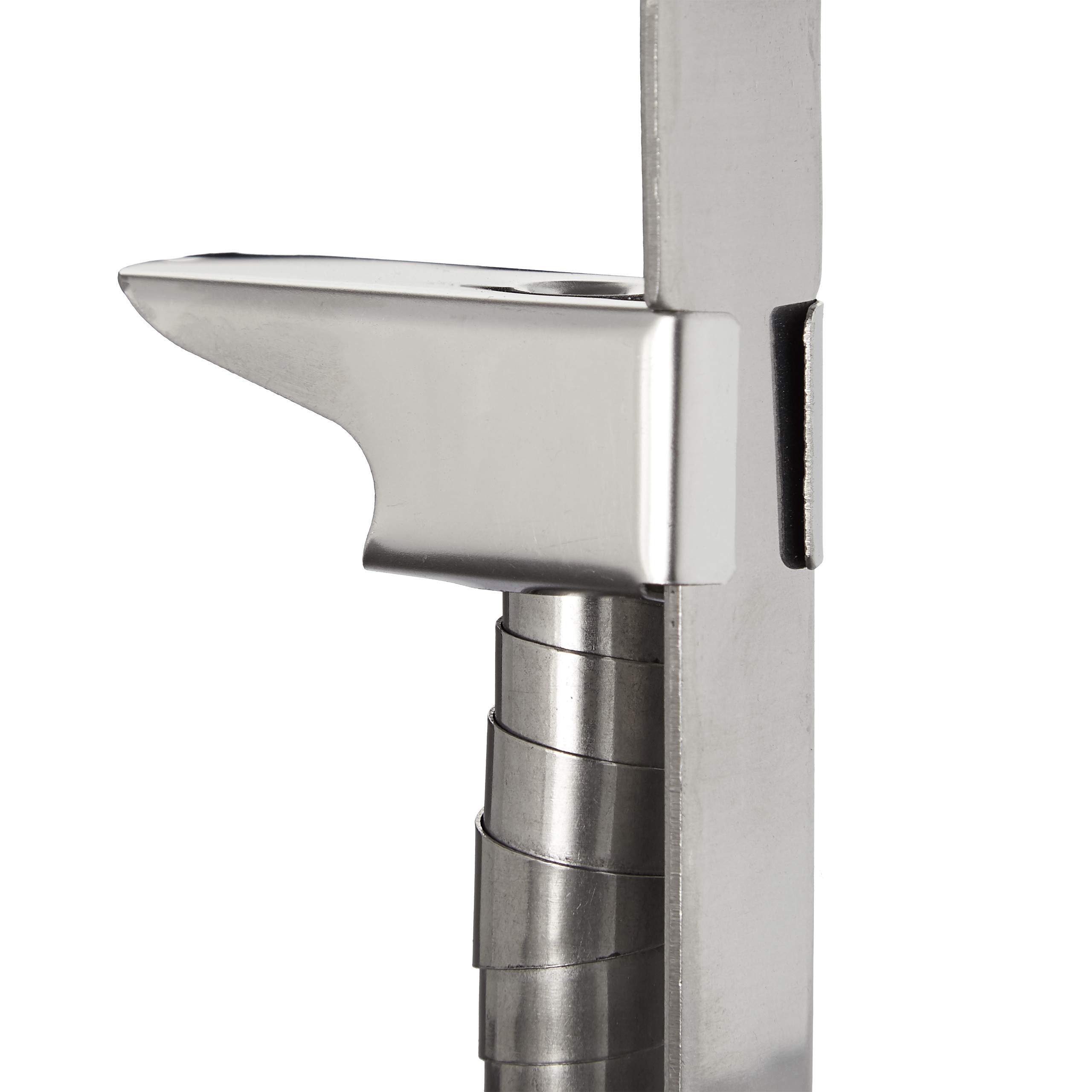 Relaxdays Clip Fermatovaglia Regolabile, Set da 4 Morsetti per Tavoli Spessi, Acciaio, fino a 4,2 cm spessore, argento