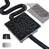 Vista 1 de Kit grande de extensiones de bajante de canalón, lavabo de captura + 2 tubos, extensor de bajante de perfil bajo cada tubo flexible es de 8.2 pies