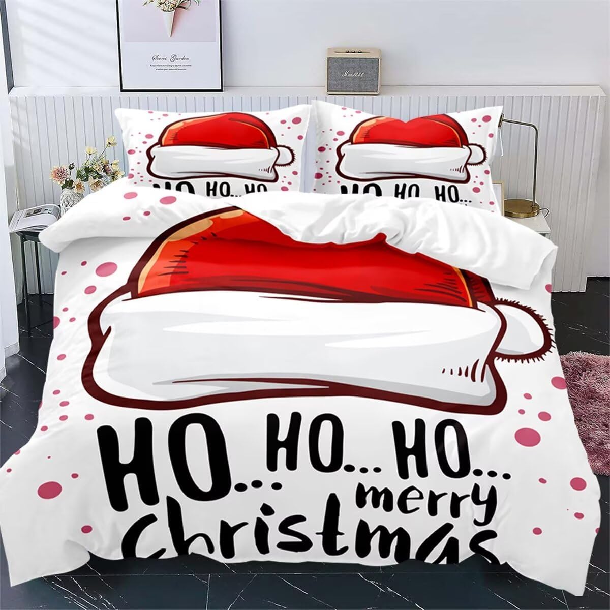 XIUSEE Christmas Comforter Cover Set Queen Size Cartoon