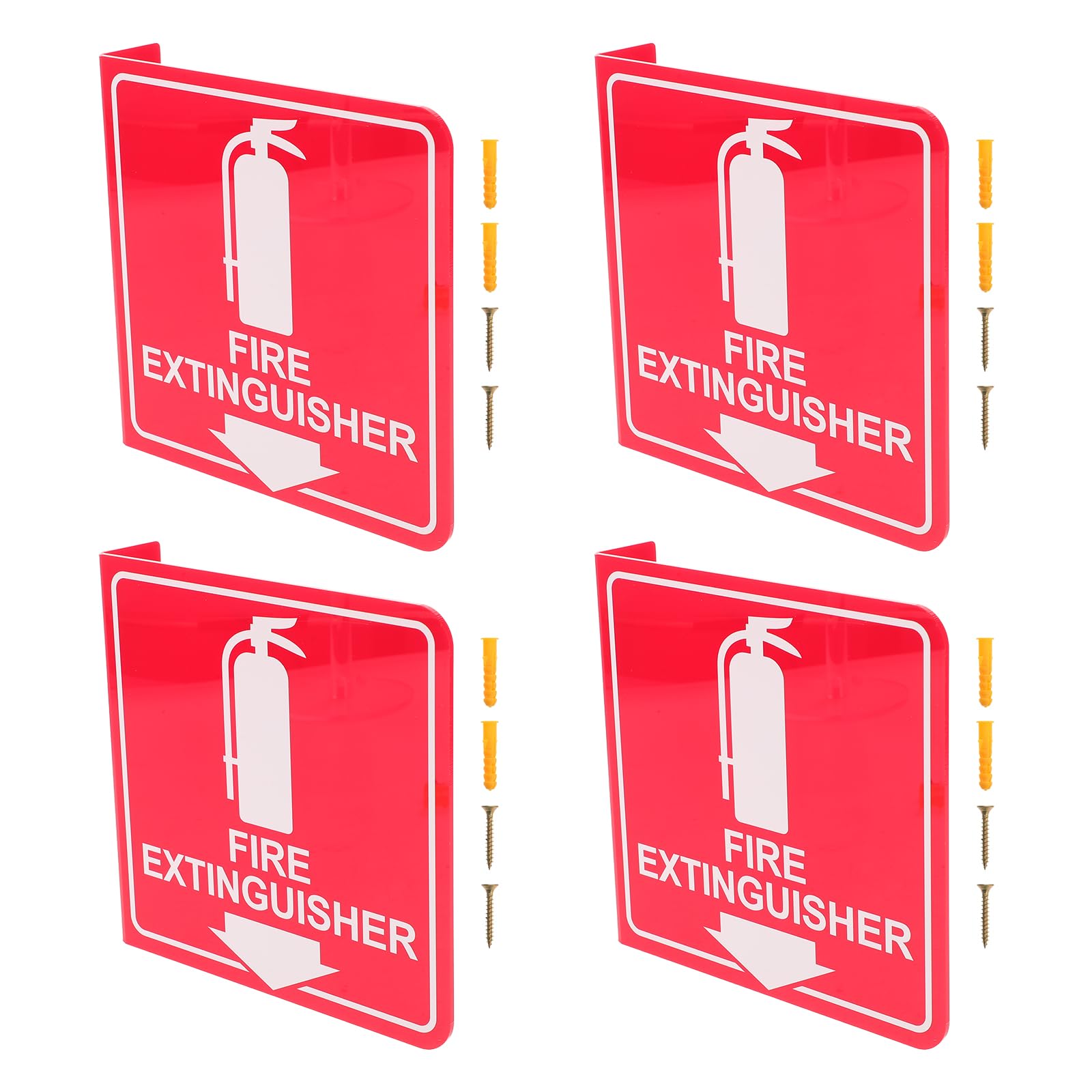 Panneau extincteur intérieur extérieur acrylique double face avec flèche bas - 8