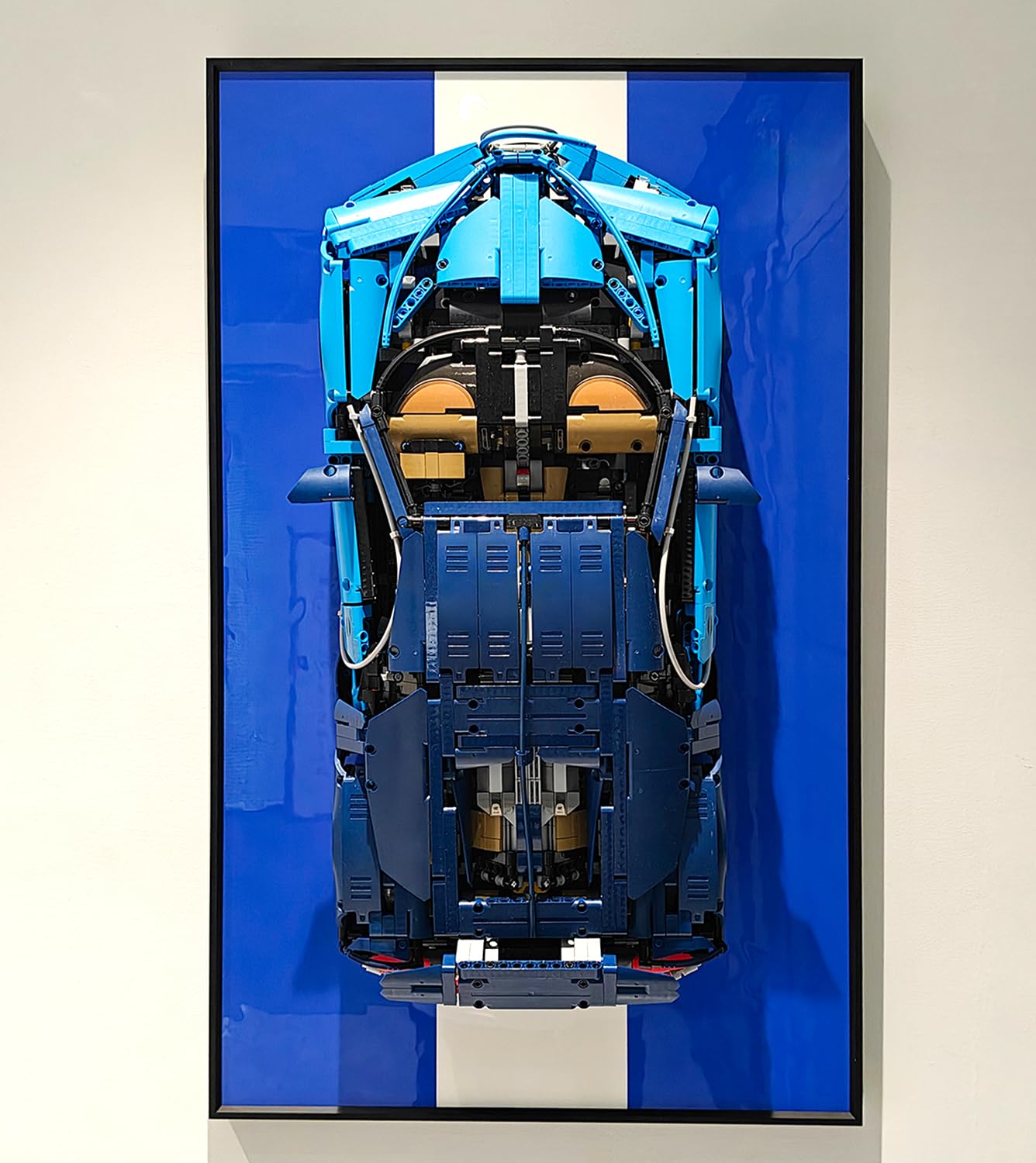 icuanuty Display-Wand Kompatibel mit Technic Kompatibel mit Lego 42083 Technic Chiron, Supersportwagen Kompatibel mit Bauklötze, Geschenke Kompatibel mit Lego-Liebhaber (Nur Display Wandtafel)