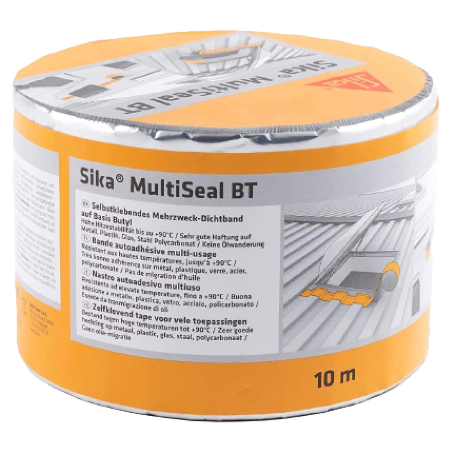 SIKA – Selbstklebendes Dichtungsband MultiSeal BT - Aluminium –Ideal für Abdichtungen und Schnellreparaturen – UV-beständig - Überstreichbar - 10 m lang x 100 mm breit