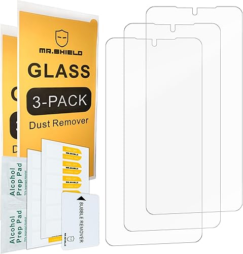 Miniatura 2 de Mr.Shield Paquete de 3 Protector de pantalla para Samsung Galaxy S24 PlusGalaxy S24+ compatible con desbloqueo de huellas dactilares Vidrio templado