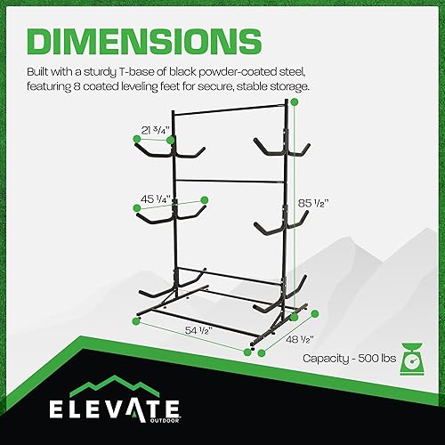 Miniatura 4 de Black Widow Elevate - Estante de almacenamiento de doble cara para 6 kayaks y SUP