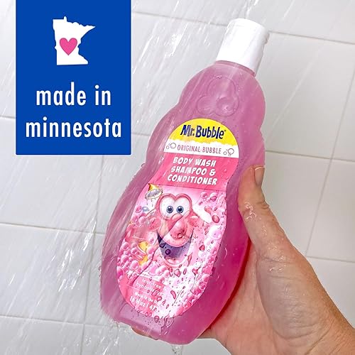 Miniatura 10 de Mr. Bubble Champú original 3 en 1 para niños, acondicionador y gel de baño – hipoalergénico, sin desgarros, con aroma a goma de mascar que crea