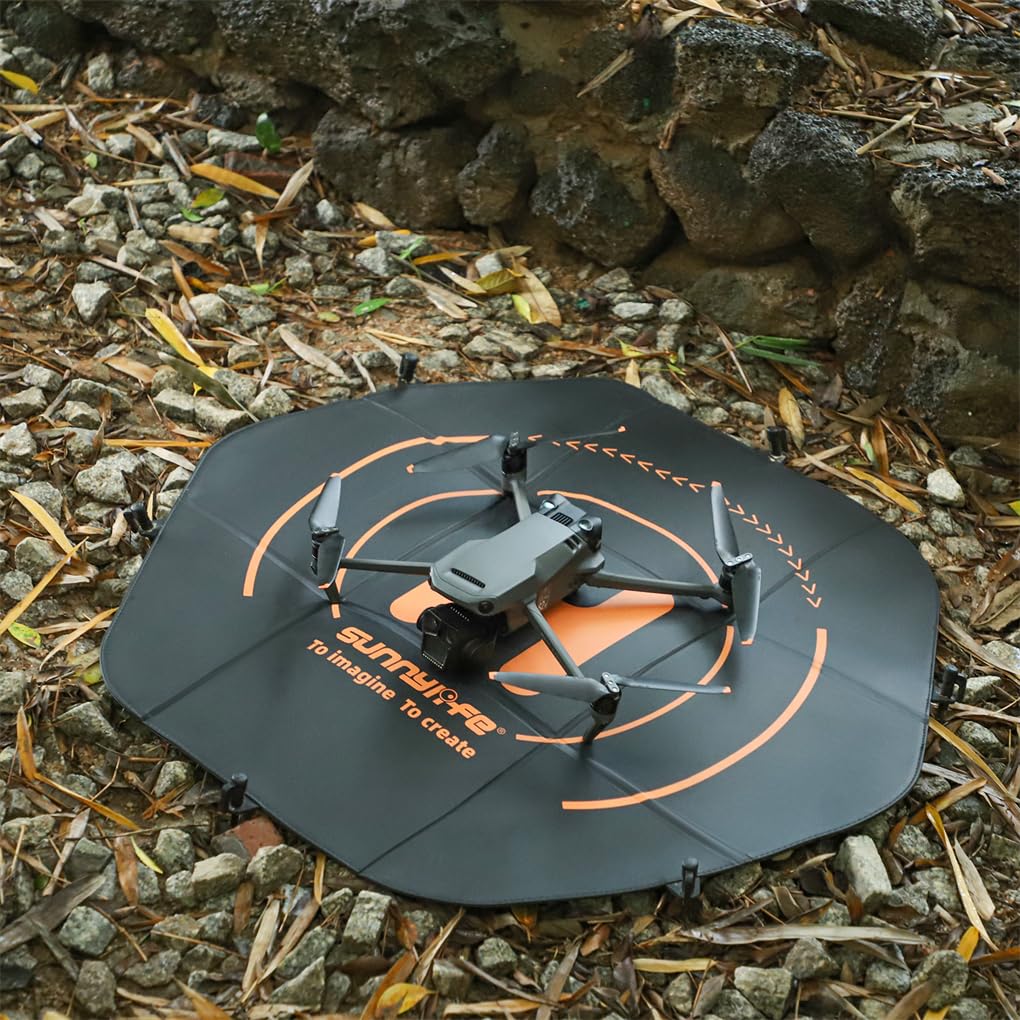 La plataforma de aterrizaje para drones AVATA 2 tiene mayor resistencia al viento y al fuego y se puede limpiar fácilmente aire libre, Negro, 80cm