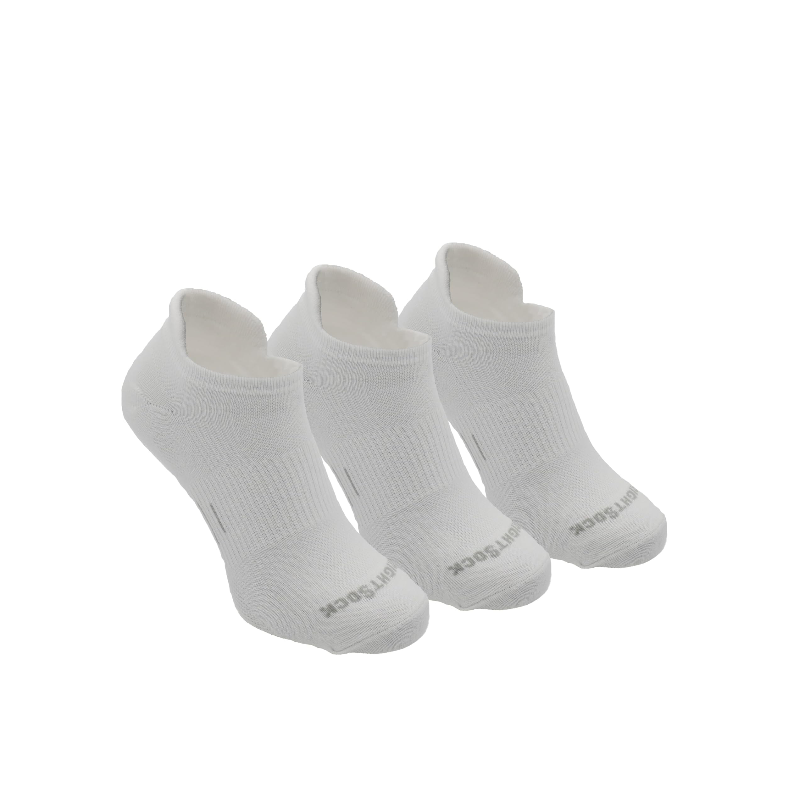 Wrightsock Run Tab - Calzini da corsa per uomo e donna, imbottiti, ecologici e anti vesciche, con il nostro design brevettato a doppio strato, realizzati in America, senza vesciche garantite, bianco,