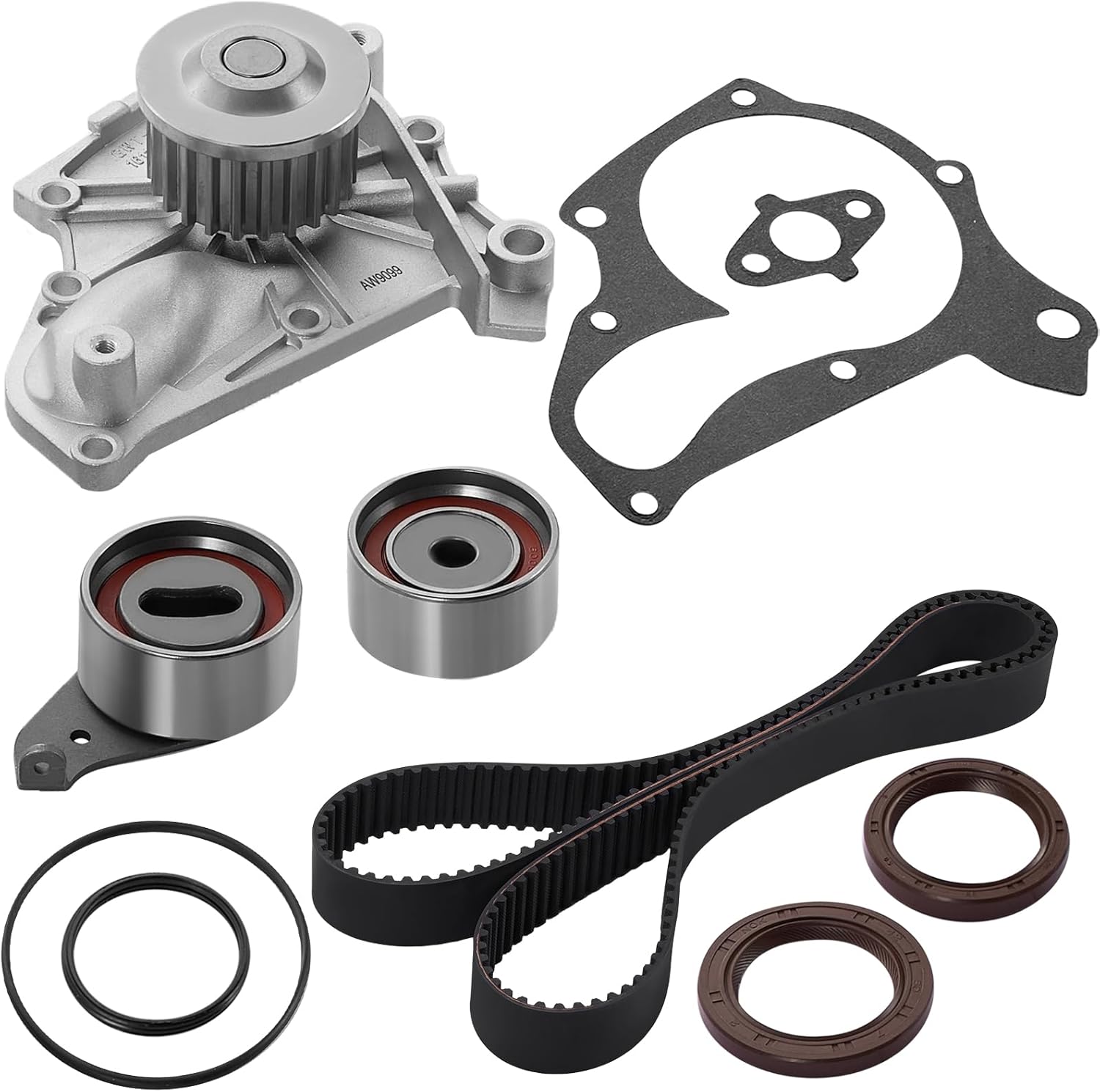 BDFHYK Engine Timing Belt Kit with Water Pump TBK138 Compatible with Toyota Camry 1987-2001, Celica 1986-1999, MR2 1991-1994, RAV4 1996-2000, Solara 1999-2001 2.0L 2.2L 3SFE 5SFE L4 DOHC for TCKWP199