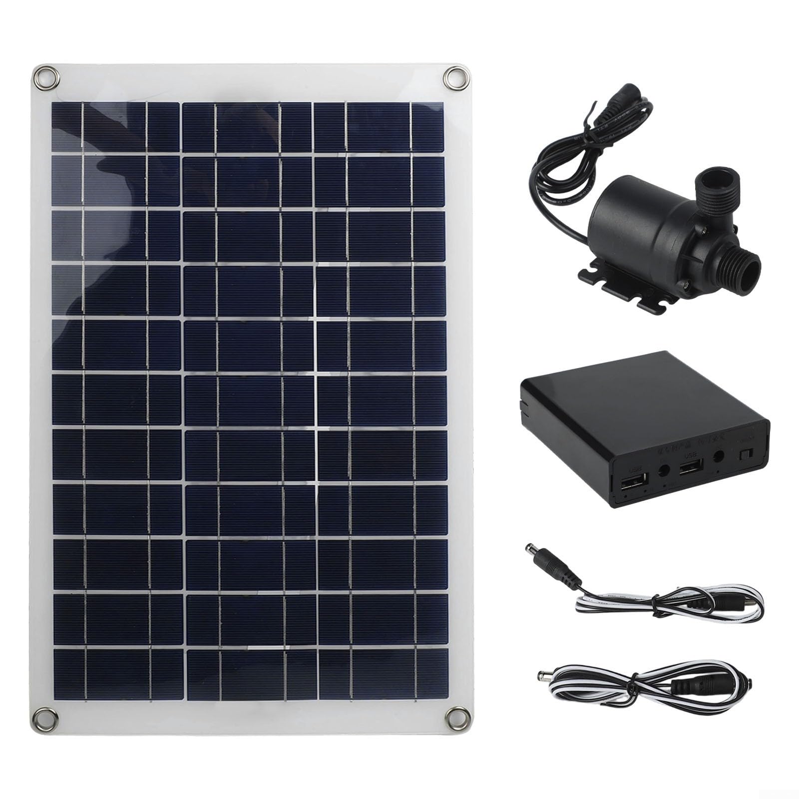 Solar Wasser Pumpe 50W Teichpumpe Solarbetriebene Brunnenpumpe Geräuscharme Gartenpumpe Für Teich Garten Aquarium Mit Solar Panel 5M Förderhöhe 800L/H, Solarpumpe Teich