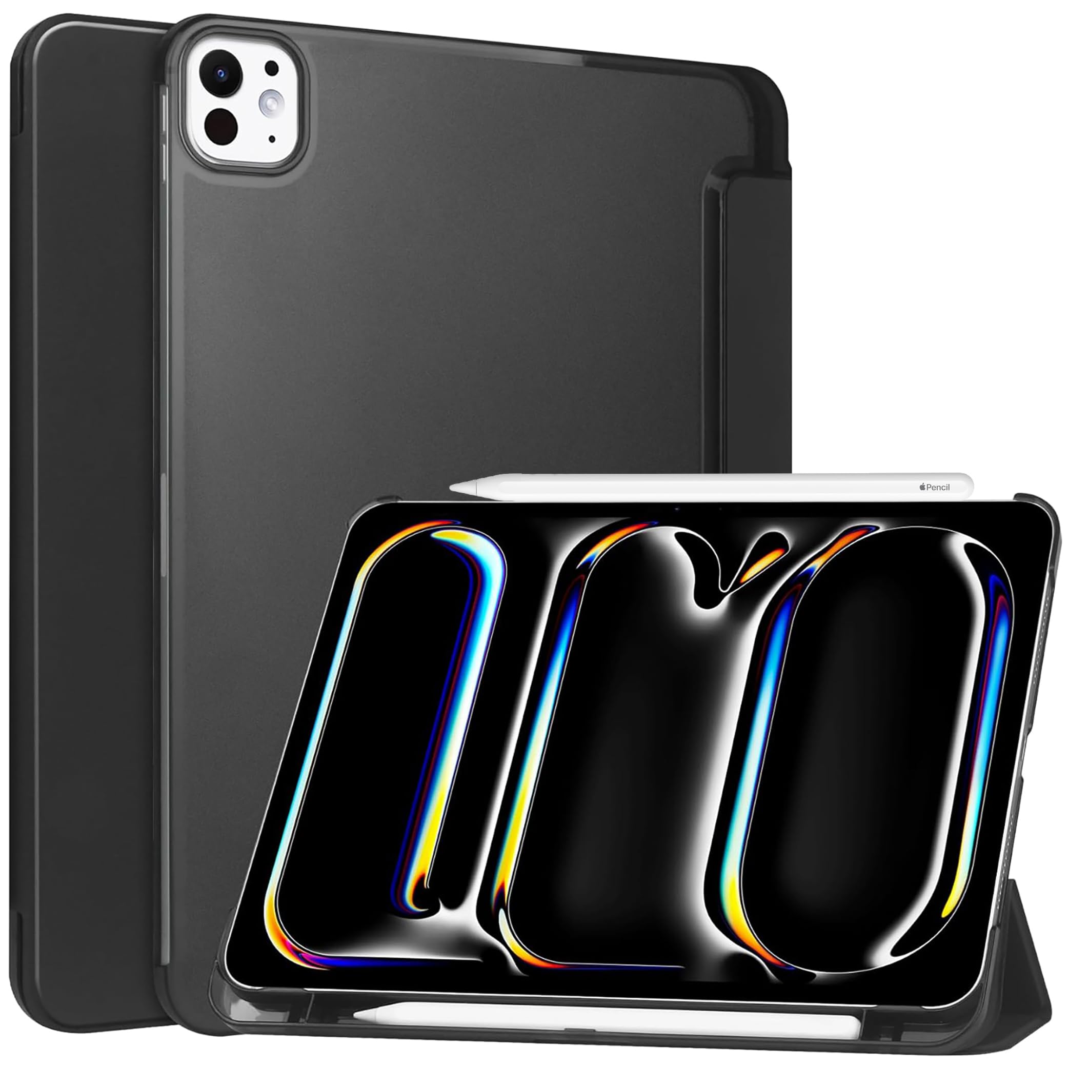 ProElite Case Cover for Apple iPad Pro 11 M4 2024 Cover, Smart Translucent & Hard Back Case for Apple iPad Pro 11 inch M4 2024 with Pencil Holder [Support Auto Sleep/Wake ], Black (B0D53TLMMF) Amazon Price History, Amazon Price Tracker
