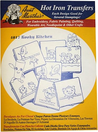 Miniatura 5 de Aunt Martha's patrones para bordado, costura o pintura sobre tela con plancha caliente, patrones para servilletas de té o decoración de la cocina,