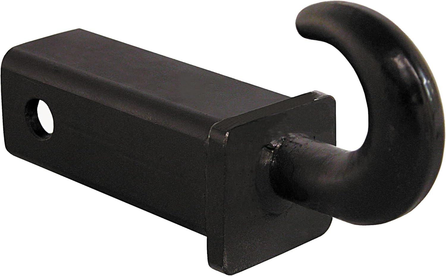 Buyers Products RM10H Receiver Mounted Tow Hook, 10,000 lb Straight Line Recovery, Fits 2 Inch Receiver Tubes, Corrosion Resistant Black Powder Coated Steel, Truck & Trailer Hitch Accessory
