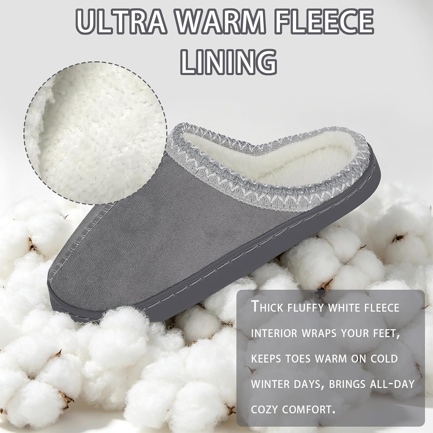 Women's Fuzzy Slippers Warm Cozy Memory Foam Indoor House Shoes
