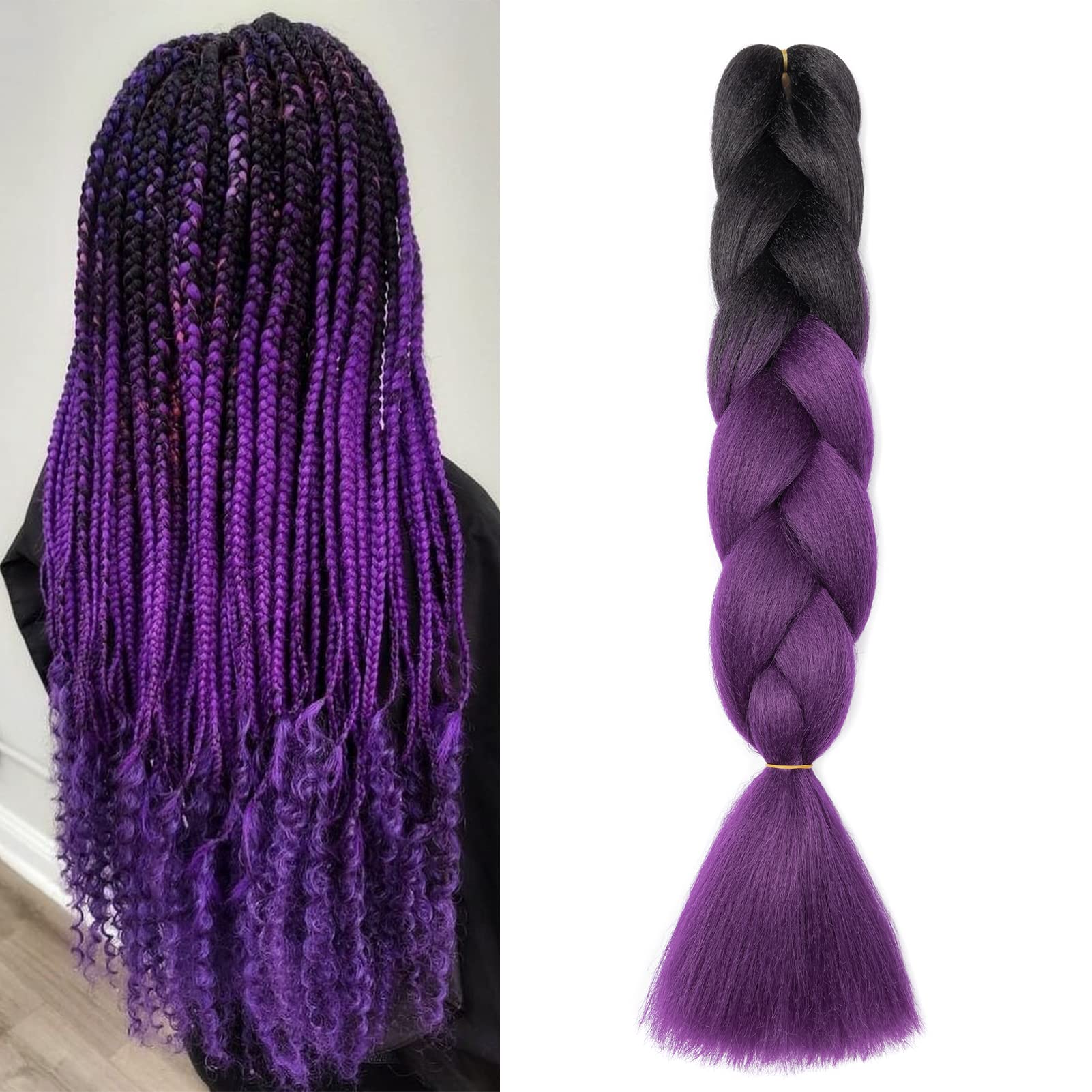 60cm Extensiones de Pelo Trenzas Africanas Castaño Oscuro Extensiones para Trenzas Africanas 1 pcs 100g Kanekalon Pelo para Trenzas Africanas Sintetico Extensiones de Trenzado Cabello Braiding — view 110