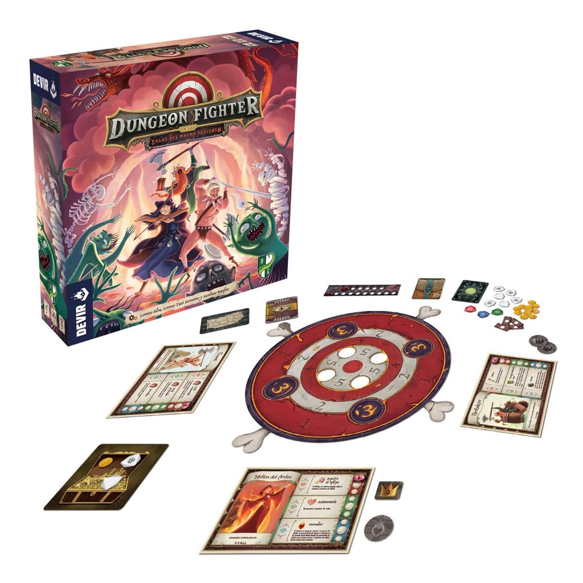 Devir - Dungeon Fighter: Espansione Stanze del Magma Perverso, Gioco da Tavolo, Gioco da Tavolo con Amici Divertente, PartyGame, +8 (BGDUFMASP)